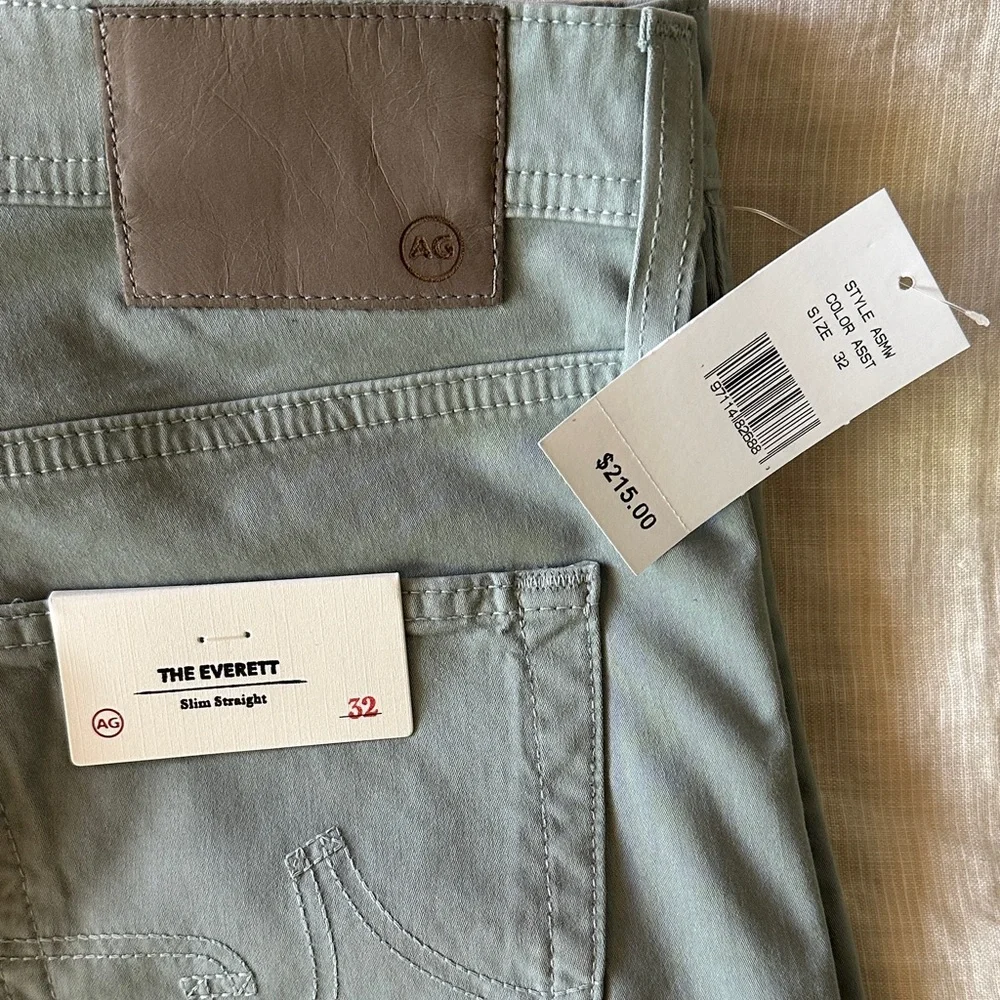 AG Slim Straight Jeans - Teal Stone - Picture 2 of 4